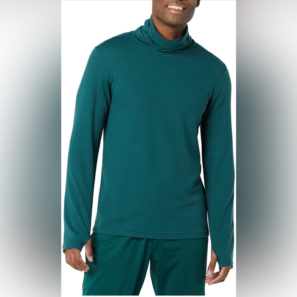 Amazon Essentials Men's Performance Soft Tech Roll Neck Long-Sleeve Shirt- M